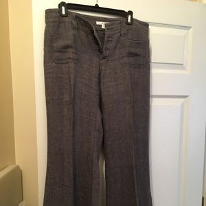 CAbi Wide Leg Linen Pants, size 10